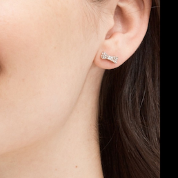 Kate Spade Pavé Bow Earrings - New - Picture 2 of 10